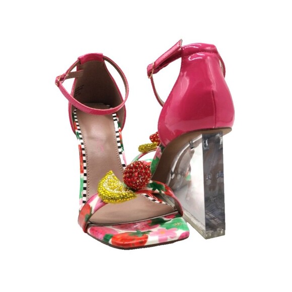 Betsey Johnson Women's Size 9.5 Harlen Berry Multi Rhinestone Ankle Strap Sandal - Picture 6 of 14